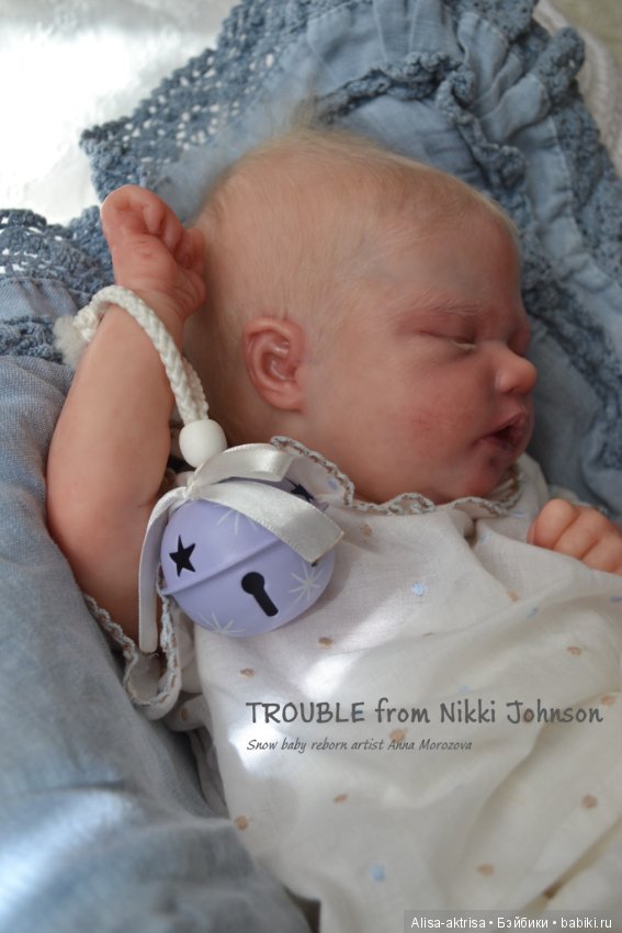 Снежный малыш от Никки Джонстон. Кукла - реборн Анны Морозовой (фото 4)