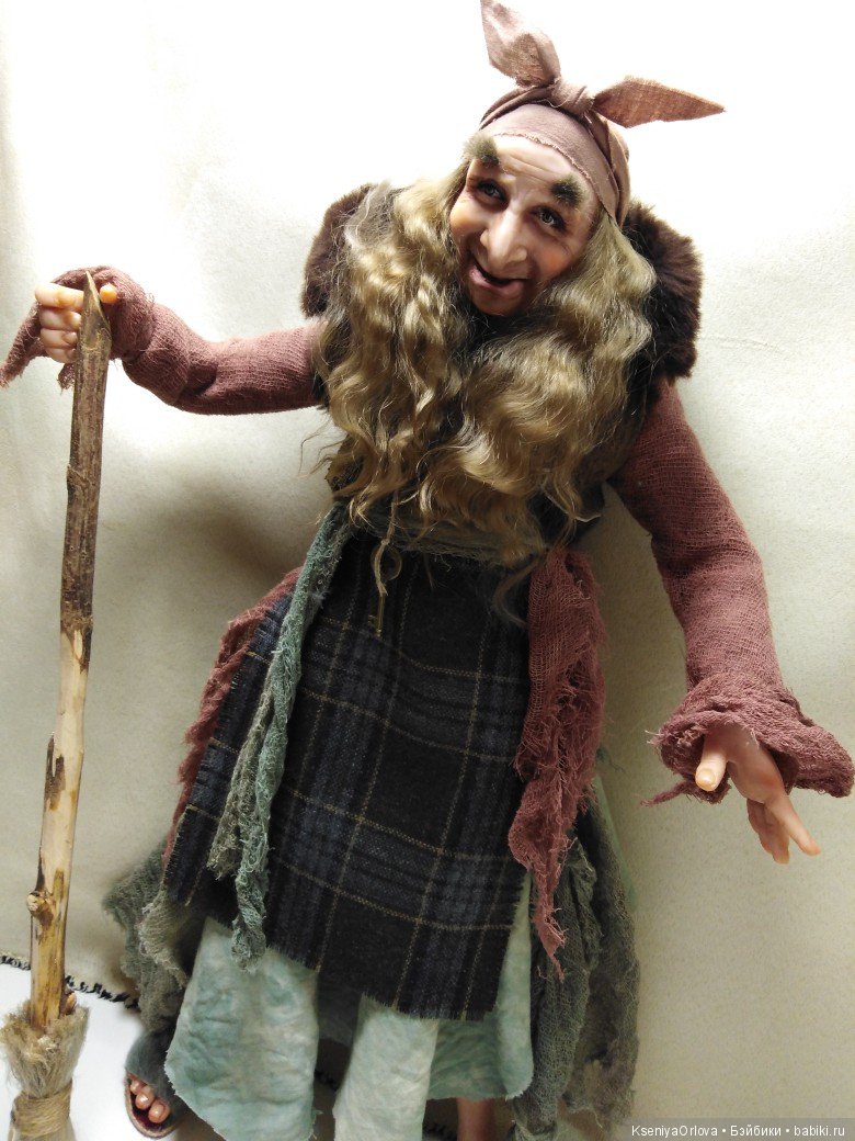 Кукла Баба-Яга — Лепка авторских кукол: полимерная глина (фото 4)