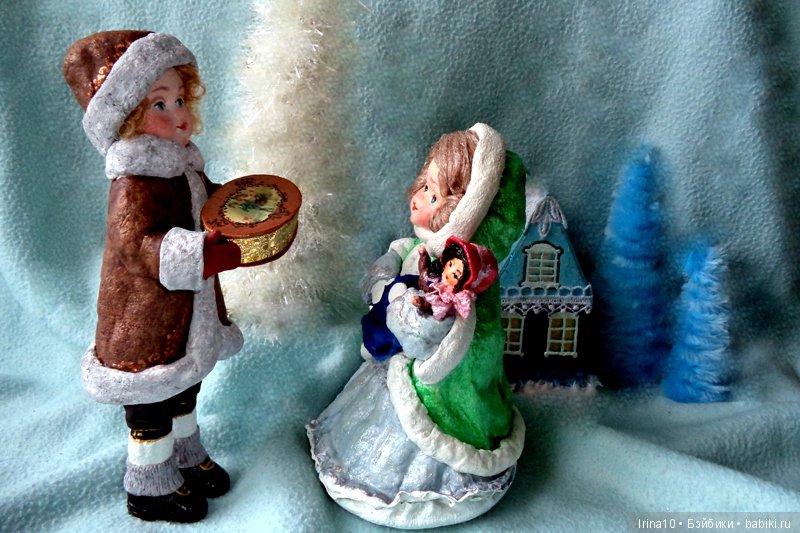 Ватные елочные игрушки - Детки не нашего времени (фото 9)