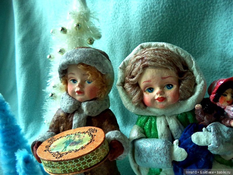 Ватные елочные игрушки - Детки не нашего времени