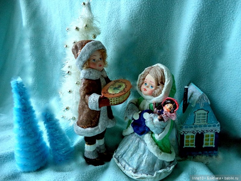 Ватные елочные игрушки - Детки не нашего времени