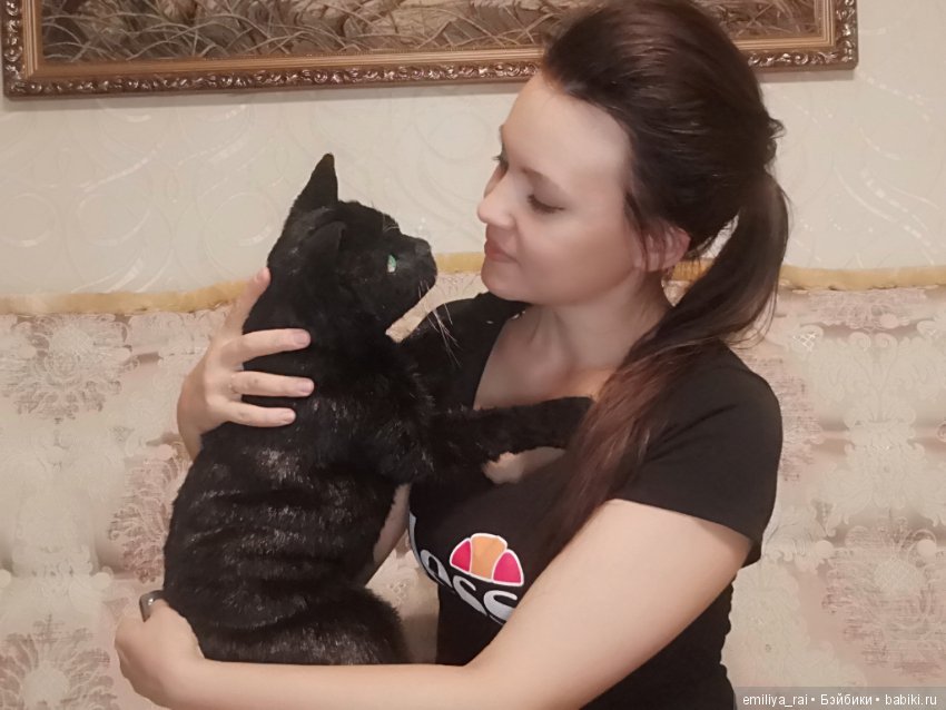 Черный кот - реалистичная игрушка