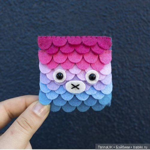 Зверьки из войлочных подушечек от Бекки Марграф