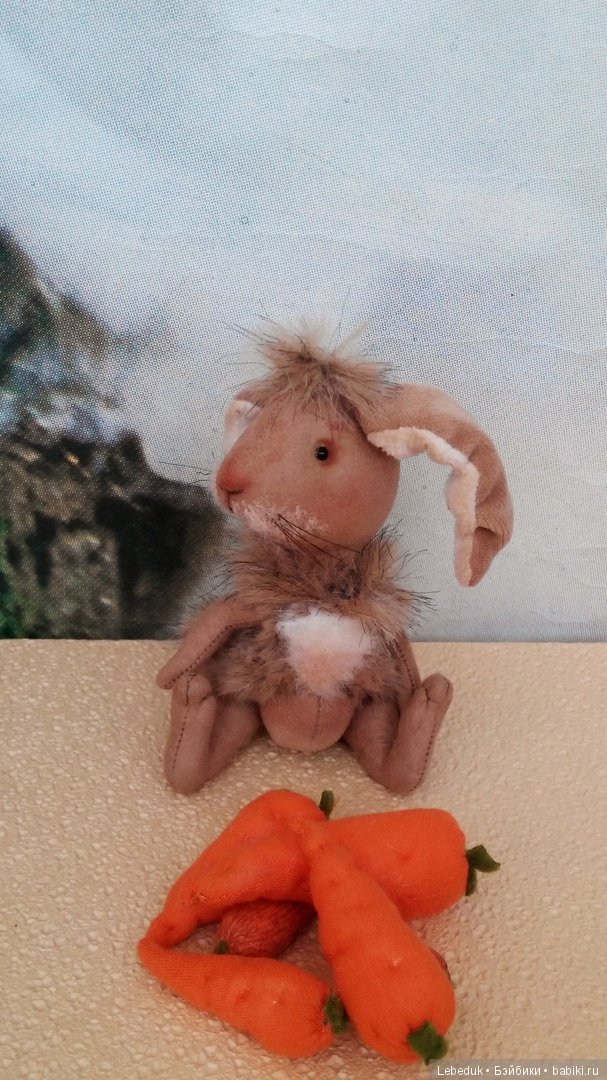 Зайчик-Обаяшка. Текстильные игрушки от Людмилы Лебедюк (фото 4)