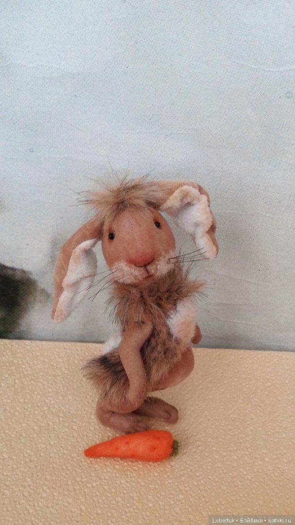 Зайчик-Обаяшка. Текстильные игрушки от Людмилы Лебедюк (фото 7)