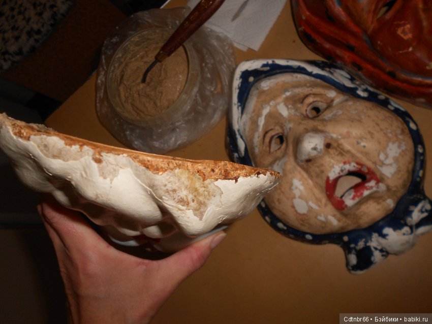 Часть 2. Старинные маски. МК от Светлой. Восстановление