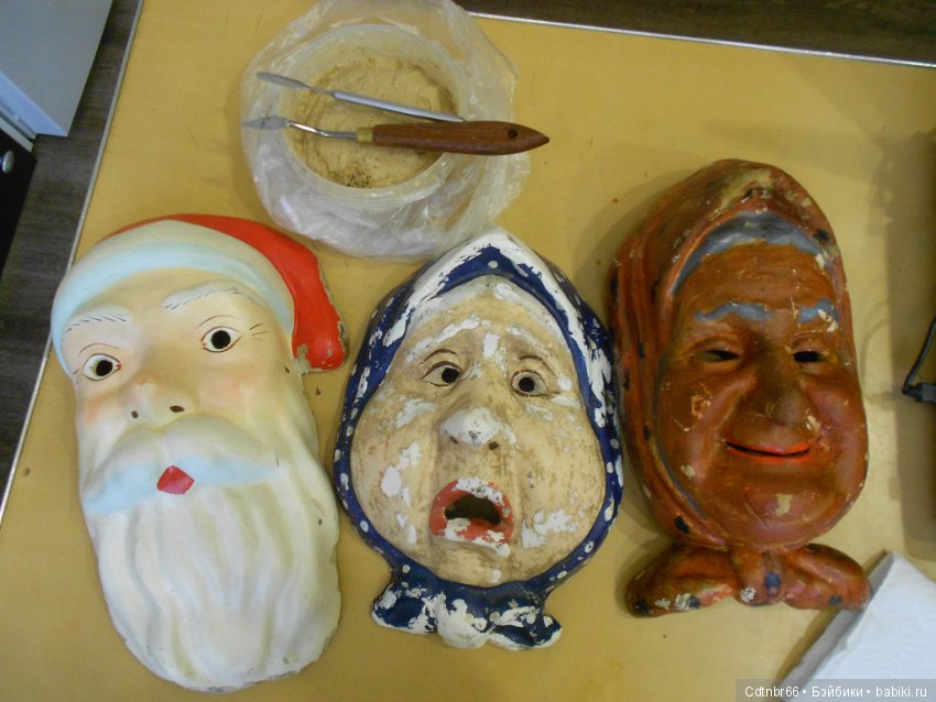 Часть 2. Старинные маски. МК от Светлой. Восстановление