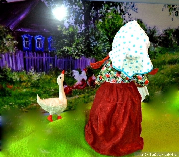 Новые ватные игрушки - Варенька и гусь (фото 3)