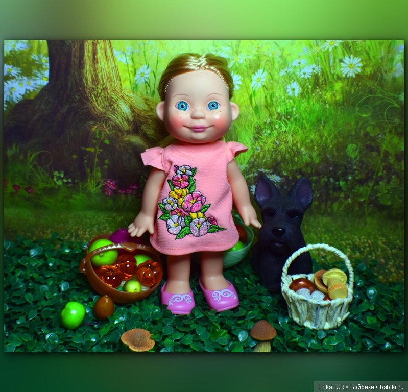 Перепись КуклоНаселения. Баба Капа, внучка Веснушка и собачка Жужка (фото 7)