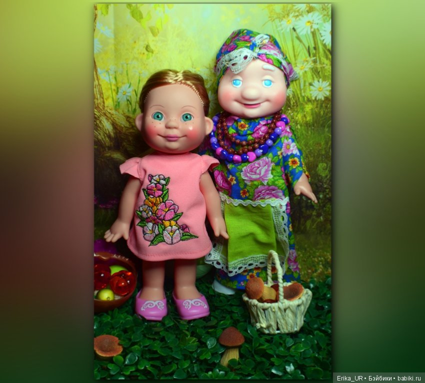 Перепись КуклоНаселения. Баба Капа, внучка Веснушка и собачка Жужка (фото 3)