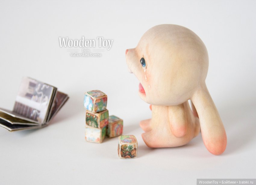 Капризный зайчонок из дерева