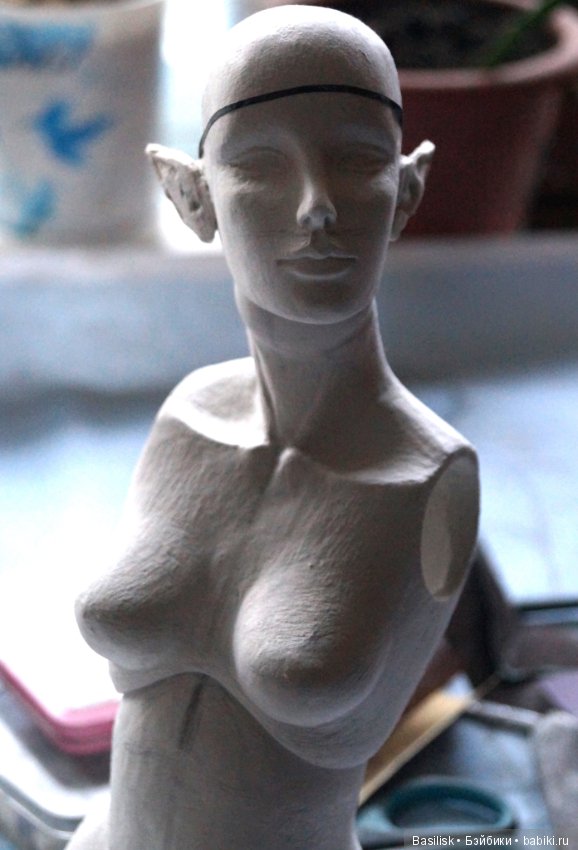 Эльфийка Эллана. Процесс — Авторские шарнирные куклы своими руками: лепка (фото 7)