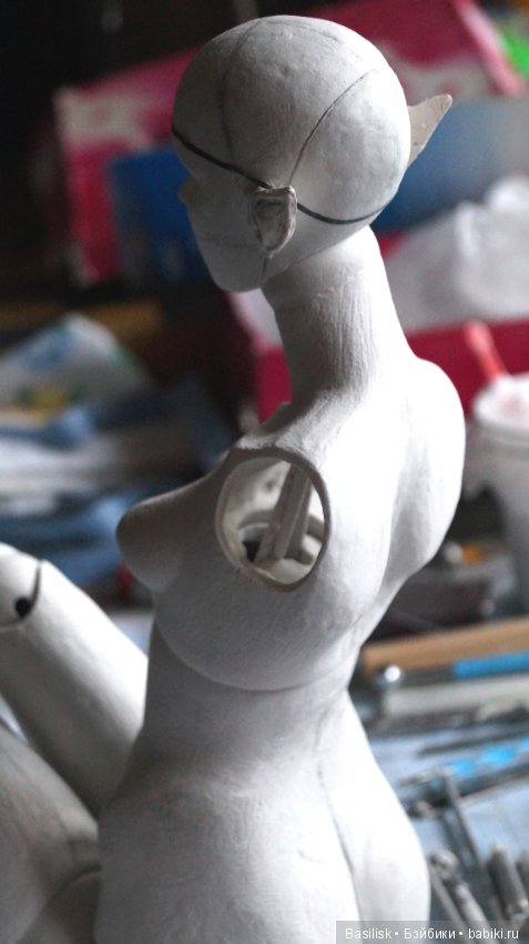 Эльфийка Эллана. Процесс — Авторские шарнирные куклы своими руками: лепка (фото 6)