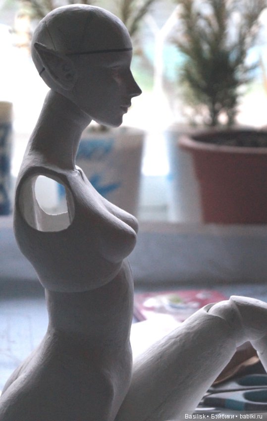 Эльфийка Эллана. Процесс — Авторские шарнирные куклы своими руками: лепка