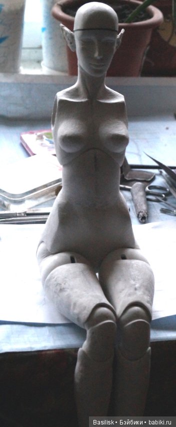 Эльфийка Эллана. Процесс — Авторские шарнирные куклы своими руками: лепка