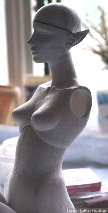 Эльфийка Эллана. Процесс — Авторские шарнирные куклы своими руками: лепка (фото 5)