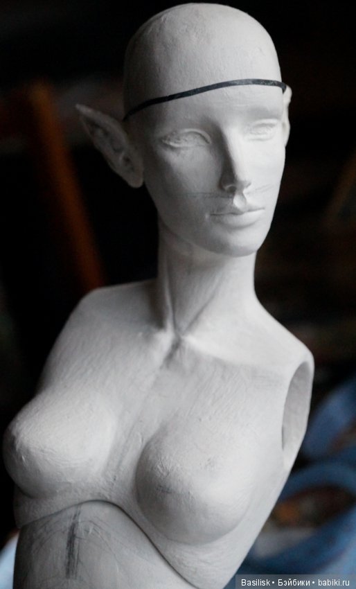 Эльфийка Эллана. Процесс — Авторские шарнирные куклы своими руками: лепка (фото 10)