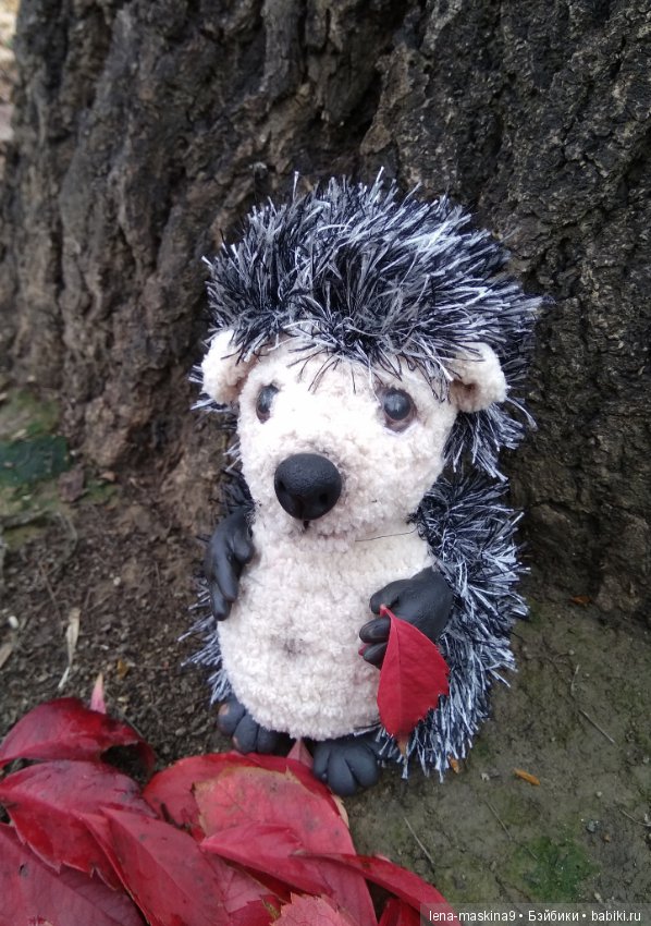 Ёжик и осень — Текстильные игрушки и примитивы: кофейные