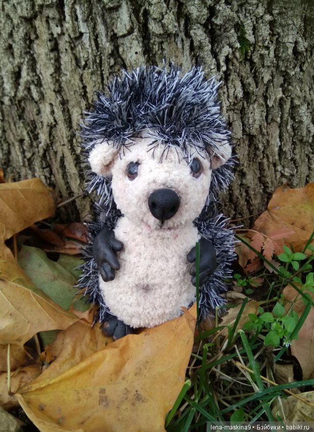 Ёжик и осень — Текстильные игрушки и примитивы: кофейные (фото 5)