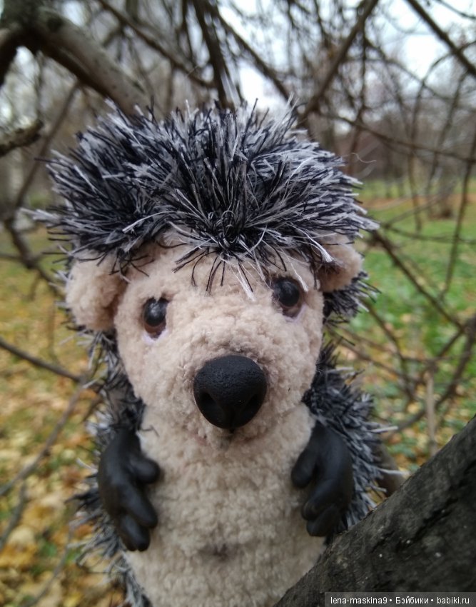 Ёжик и осень — Текстильные игрушки и примитивы: кофейные