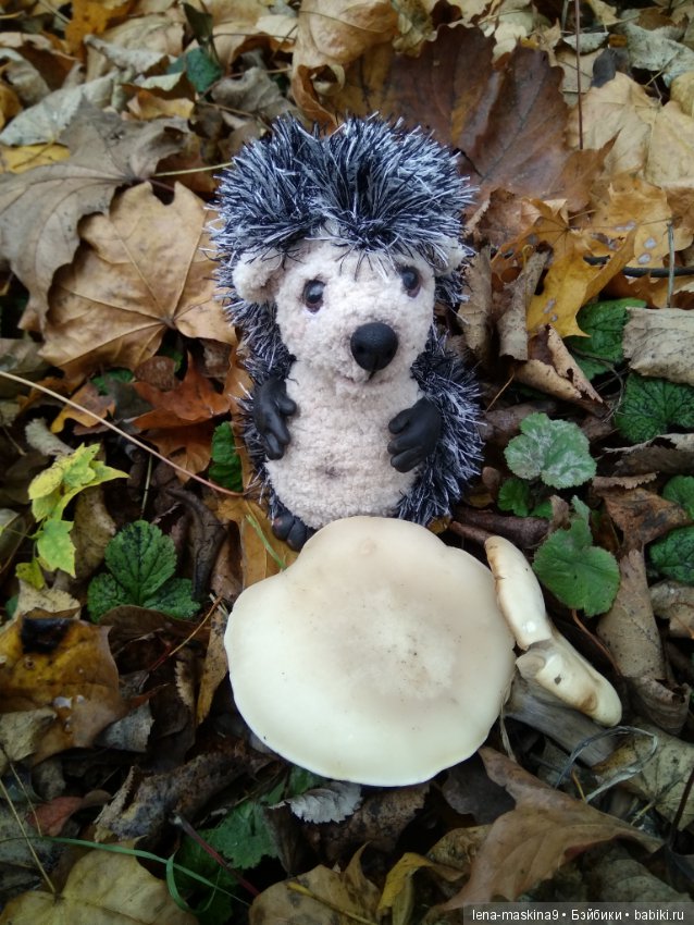 Ёжик и осень — Текстильные игрушки и примитивы: кофейные (фото 7)