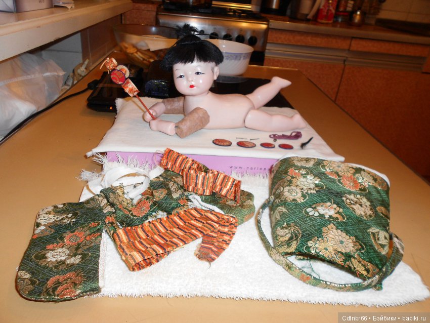 Реставрация антикварного малыша Ichimatsu ningyо + выполняю обещание: Упаковка посылки