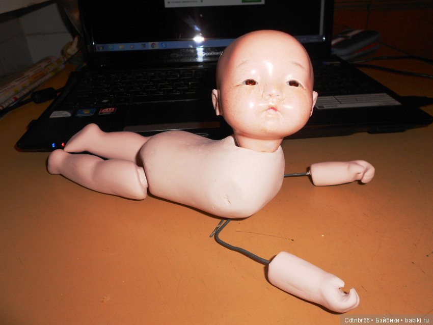 Реставрация антикварного малыша Ichimatsu ningyо + выполняю обещание: Упаковка посылки