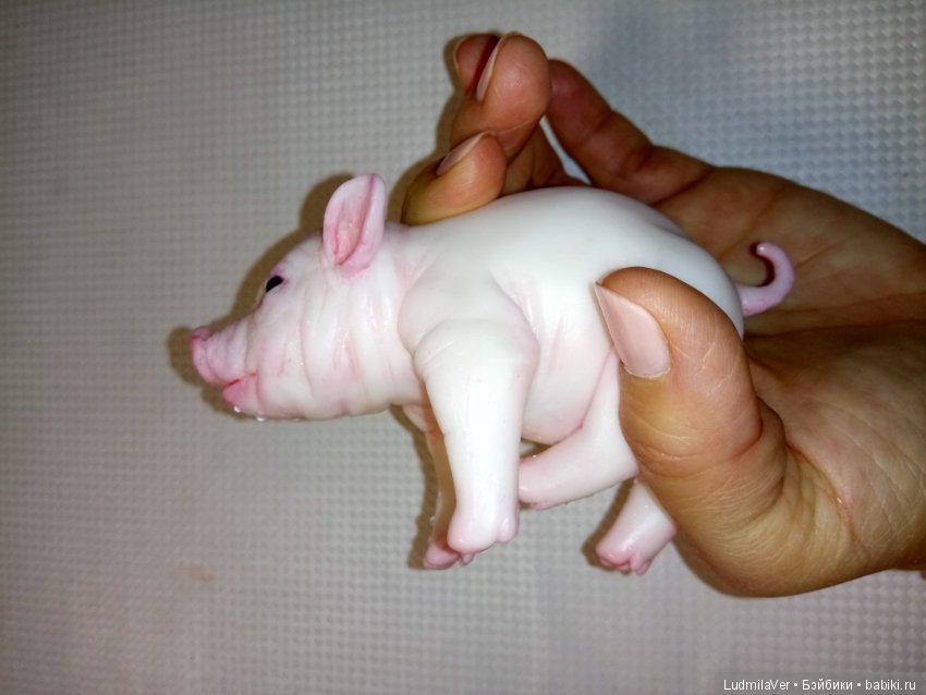 Силиконовый поросенок 10 см Людмилы Вервейко (фото 6)