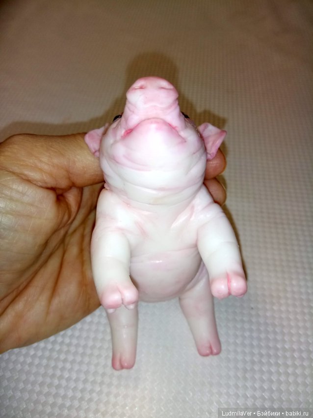 Силиконовый поросенок 10 см Людмилы Вервейко (фото 4)