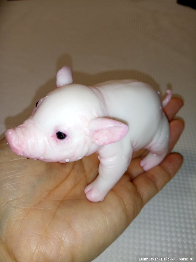 Силиконовый поросенок 10 см Людмилы Вервейко (фото 7)