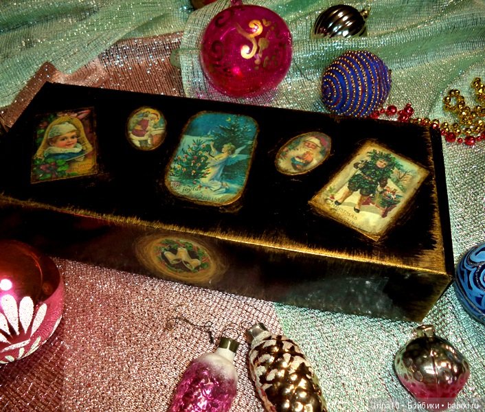 Новые ватные ёлочные игрушки - Набор из четырёх малышей