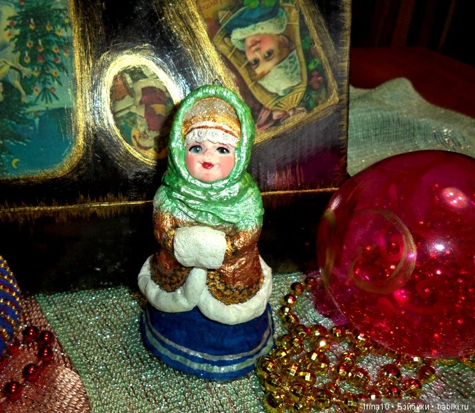 Новые ватные ёлочные игрушки - Набор из четырёх малышей (фото 4)