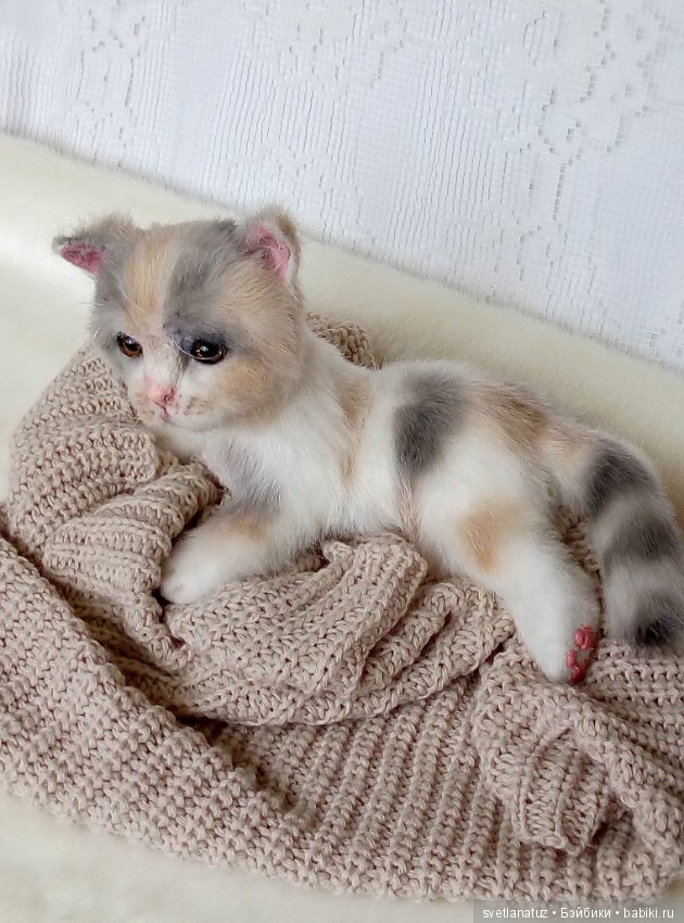 Котенок. Реалистичная плюшевая игрушка (фото 9)