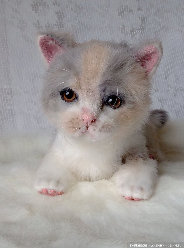 Котенок. Реалистичная плюшевая игрушка (фото 7)