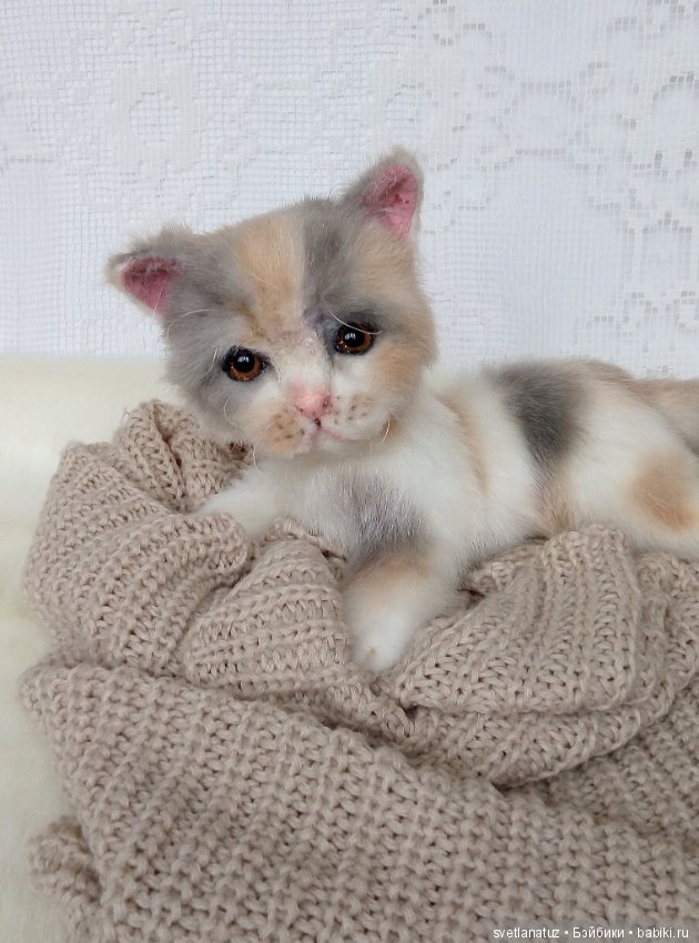 Котенок. Реалистичная плюшевая игрушка (фото 10)