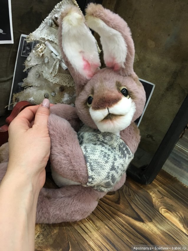 Lavander кролик-тедди — Авторские мишки Тедди и друзья: фото (фото 3)