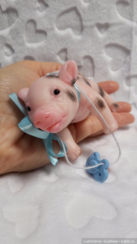 Силиконовый поросенок Пятнистик (фото 2)