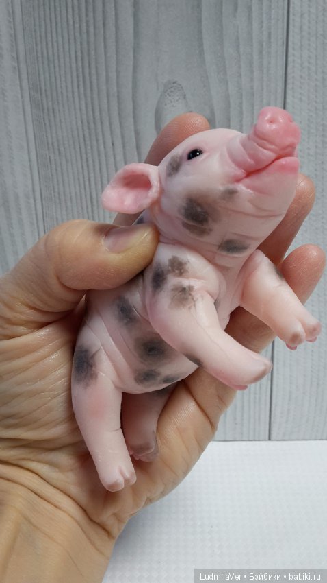 Силиконовый поросенок Пятнистик