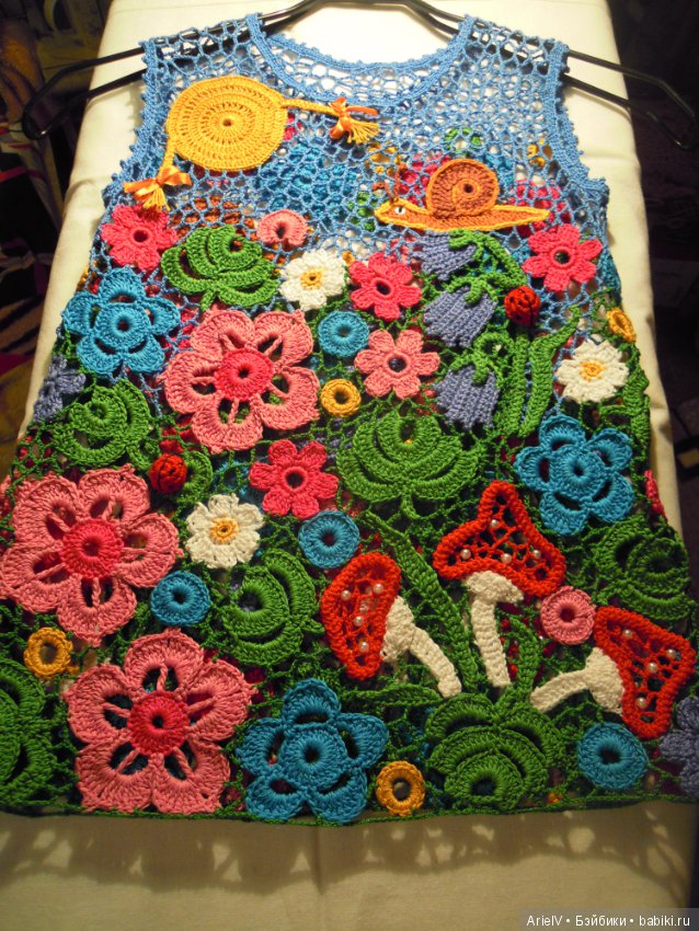 Платье "Цветочная поляна"для маленьких красавиц