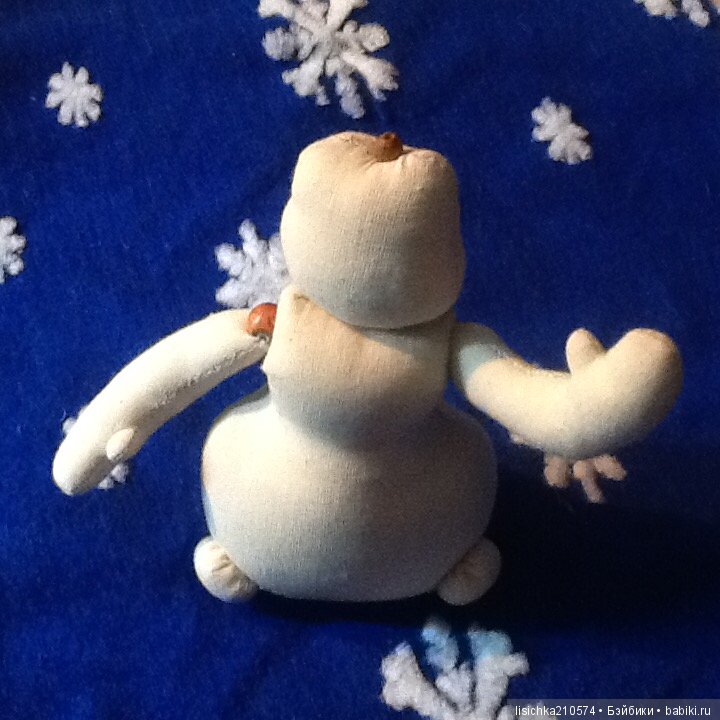 Снеговик — Текстильные игрушки и примитивы: кофейные