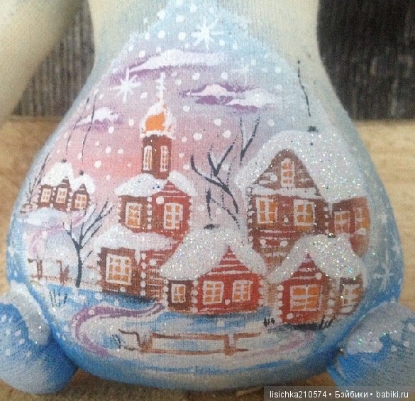 Снеговик — Текстильные игрушки и примитивы: кофейные