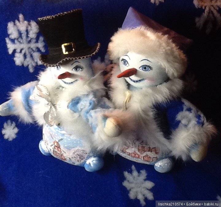 Снеговик — Текстильные игрушки и примитивы: кофейные