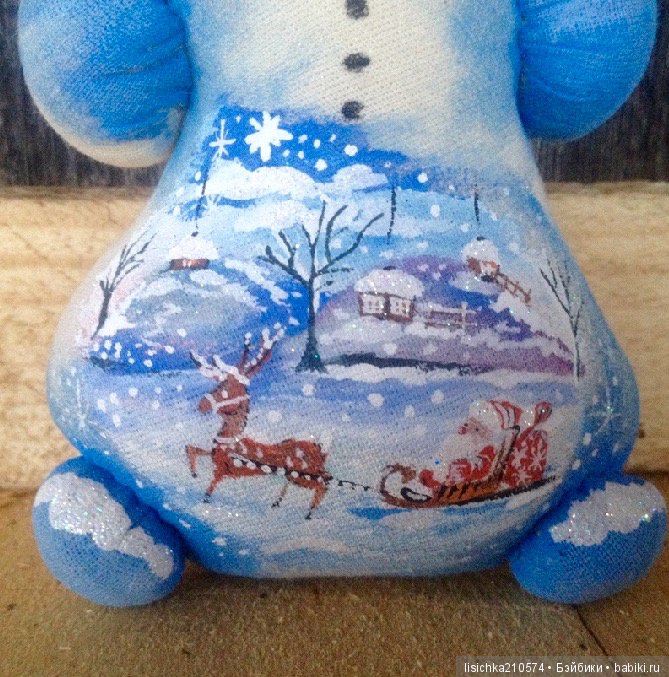 Снеговик — Текстильные игрушки и примитивы: кофейные