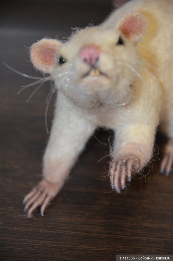 Крыска Лариска. Сухое валяние из шерсти