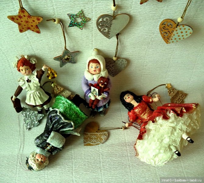 Новые ватные игрушки — Ватные игрушки на елку: ретро