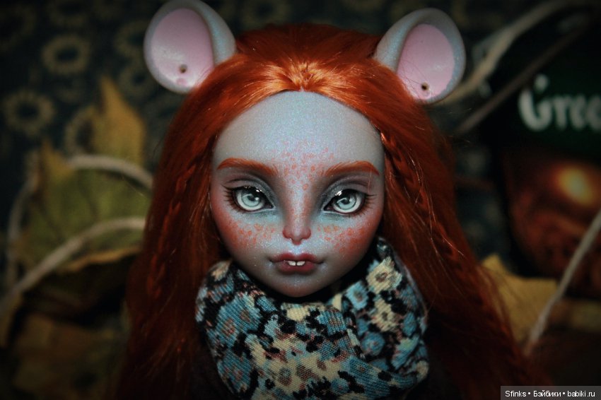Тёплая рыжая Мышь — ООАК Monster High и Ever After High: репейнт (фото 6)