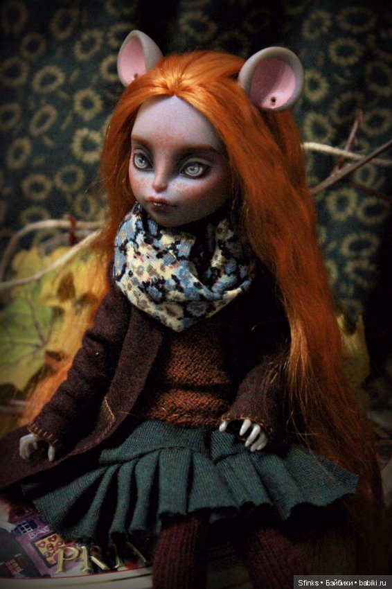 Тёплая рыжая Мышь — ООАК Monster High и Ever After High: репейнт (фото 3)