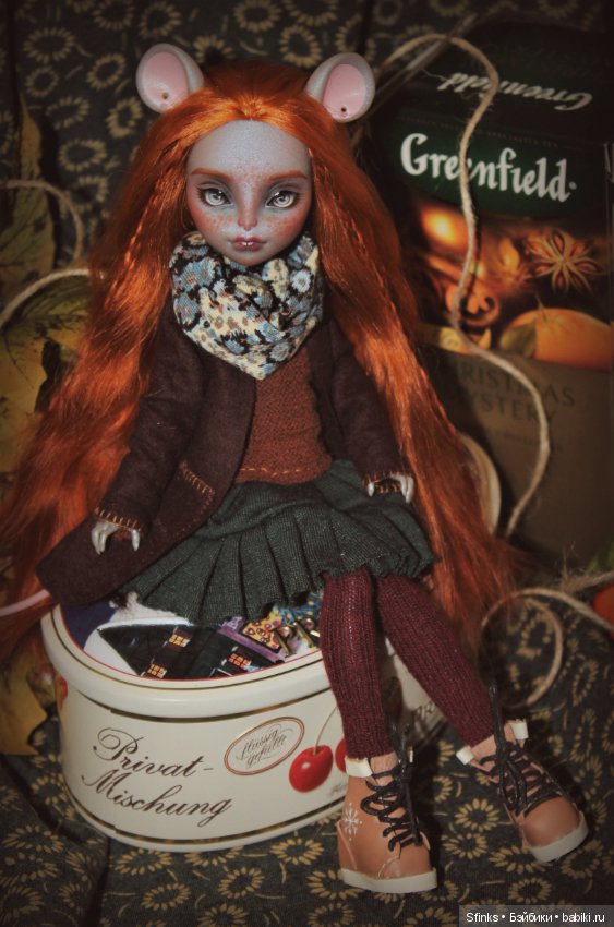 Тёплая рыжая Мышь — ООАК Monster High и Ever After High: репейнт