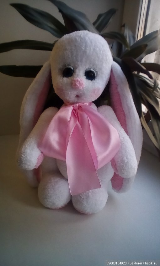 Милый,беленький зайчик — Вязаные игрушки и амигуруми: крючком