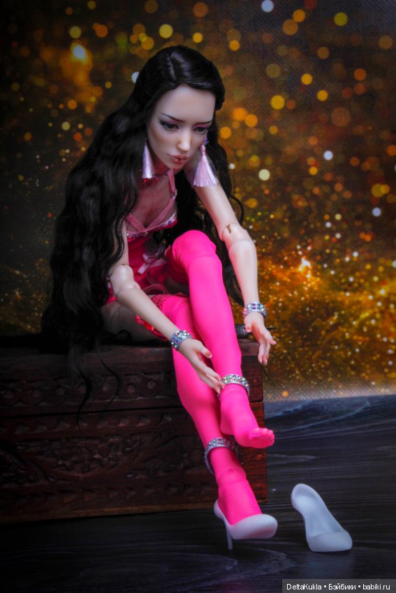 Линда, розовая карамель — Авторские шарнирные куклы своими руками: лепка (фото 9)